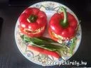 Chilis medvehagymás vajkrémmel töltött paprika – 2. kép