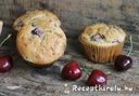 Cseresznyés csokoládés muffin – 2. kép