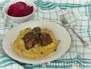 Csirkemáj gombás polentával – 3. kép