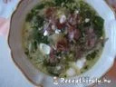 Fehérboros salátaleves baconnel és sonkával – 3. kép