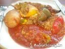 Gombás töltött paprika paradicsomszószban – 2. kép