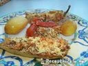 Kacsamájpástétommal töltött paprika és paradicsom – 1. kép
