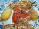 Kacsamájpástétommal töltött paprika és paradicsom – 2. kép