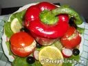 Kecskesajttal töltött paprika és paradicsom – 2. kép