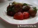 Kolbászos tökfasírt sült zöldségekkel – 4. kép