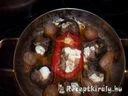Libamájpástétommal töltött paprika és gomba – 2. kép