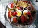 Mediterrán saláta tojással baby rák ollóval – 3. kép