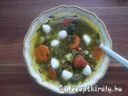 Medvehagymás zöldségleves mozzarellával – 2. kép