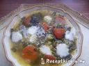 Medvehagymás zöldségleves mozzarellával – 1. kép