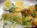 Pangasius grillezve zöldségekkel kapros mártással – 3. kép
