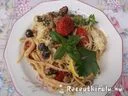 Spagetti tintahallal mángolddal és paradicsommal – 2. kép