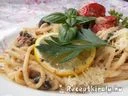 Spagetti tintahallal mángolddal és paradicsommal – 1. kép