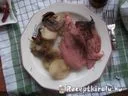 Sült pulykacomb szalonnás gombás krumplival – 2. kép