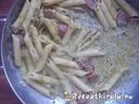 Szalonnás sonkás zöld pestos penne – 3. kép
