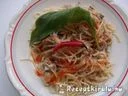 Tejszínes gombás csirkemelles spagetti medvehagymával – 2. kép