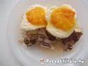 Torta vanília fagylalttal, narancs jammel és brandyvel – 2. kép