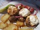 Túrós tejfölös gombafejek krumpliágyon – 1. kép