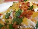 Túrós tejfölös sajtos tészta sült baconnel – 4. kép
