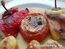 Túróval töltött paprika és paradicsom sütve – 2. kép