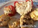 Túróval töltött paprika paradicsom krumpli – 1. kép