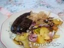 Véres hurka hagymás szalonnás krumplival – 4. kép