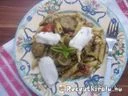 Zöldséges pestos tészta mozzarellával – 4. kép