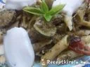 Zöldséges pestos tészta mozzarellával – 2. kép