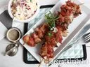 Baconbe tekert zöldfűszeres csirkemáj – 2. kép