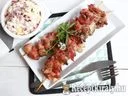Baconbe tekert zöldfűszeres csirkemáj – 1. kép