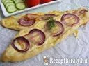 Baconos-lilahagymás kelt tészta csónakok – 3. kép