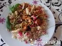 Barna rizses zöldséges gránátalmás csirkecsíkok – 4. kép