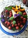 Csokis torta gyümölcsökkel – 2. kép