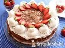 Csokoládékrémes tejszínes epertorta – 3. kép
