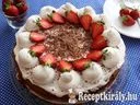 Csokoládékrémes tejszínes epertorta – 4. kép