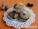 Diós-narancsos muffin, csoki darabokkal – 1. kép