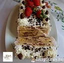 Vienetta sütemény eperrel és csokival – 3. kép