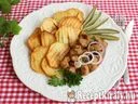 Fokhagymás aprópecsenye csíkos krumplival – 2. kép