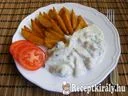 Fokhagymás-tejfölös csirkemell, steak burgonyával – 1. kép
