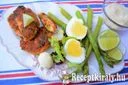 Garnélás lazac burger párolt zöldspárgával - paleo – 3. kép