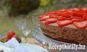 Kávés csokihabos torta eperrel - paleo – 2. kép