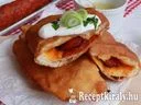 Kolbásszal töltött lángos – 3. kép
