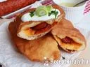 Kolbásszal töltött lángos – 1. kép