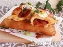 Magyaros töltött lángos – 1. kép