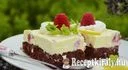 Málnás citromos túrószelet brownie ágyon - paleo – 3. kép