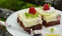 Málnás citromos túrószelet brownie ágyon - paleo – 2. kép