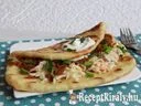Pulled pork naan szendvics, amerikai káposztasalátával – 1. kép