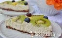 Sütés nélküli citromos sajttorta gyümölcsökkel - paleo – 2. kép