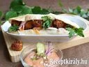 Szezámos fasírtgolyók pitában – 4. kép