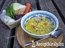 Tejes zöldségleves gazdagon, kukorica galuskával – 4. kép