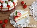 Túrókrém torta eperrel – 2. kép